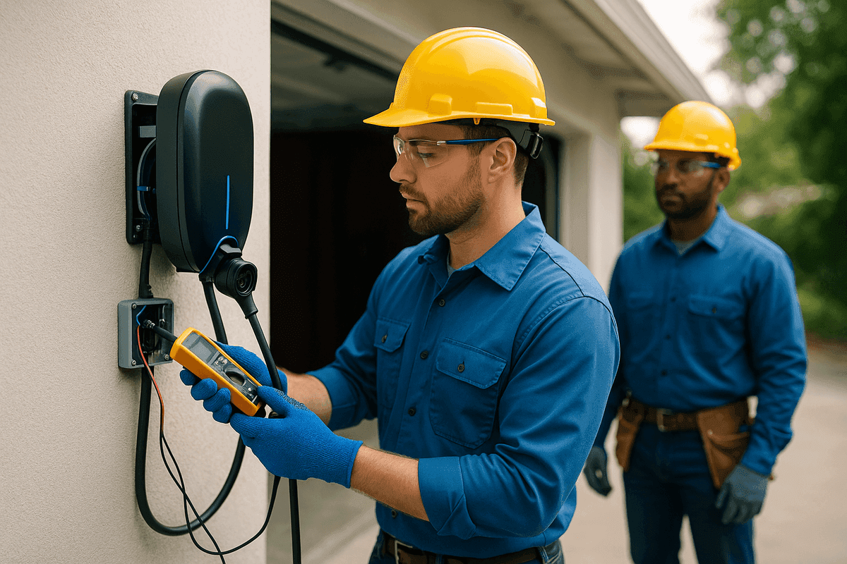 EV Chargers service by Hinterman Electric